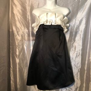 ABS Ruffle Top Strapless Dress